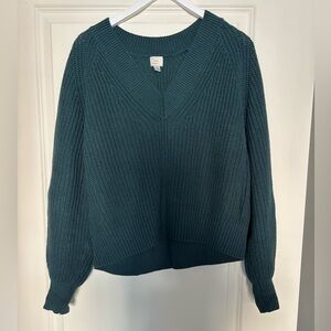 a new day Deep Teal V-Neck Sweater